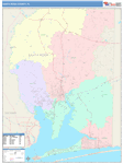 Santa Rosa County Wall Map Color Cast Style